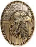Vintage American Eagle Wall Sculpture, Antique Wall Decor, 4th of July Decor, Hand Painted Wall Decoration with Embossed Eagle Design, 250 Anniversary USA Decor, Patriotic Decoration for Bedroom Living Room Hallway, Housewarming Gifts by Newinhome