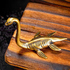 CHOVY 1PC Solid Brass Loch Ness Monster Figurine - Enigmatic Home Decor, Perfect Collectible Art Piece for Desk and Scene Decoration, Unique Craft for Mystical Vibes - Image 3