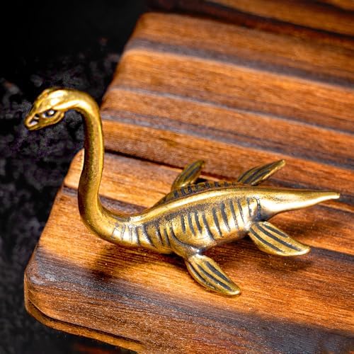 CHOVY 1PC Solid Brass Loch Ness Monster Figurine - Enigmatic Home Decor, Perfect Collectible Art Piece for Desk and Scene Decoration, Unique Craft for Mystical Vibes - Image 3