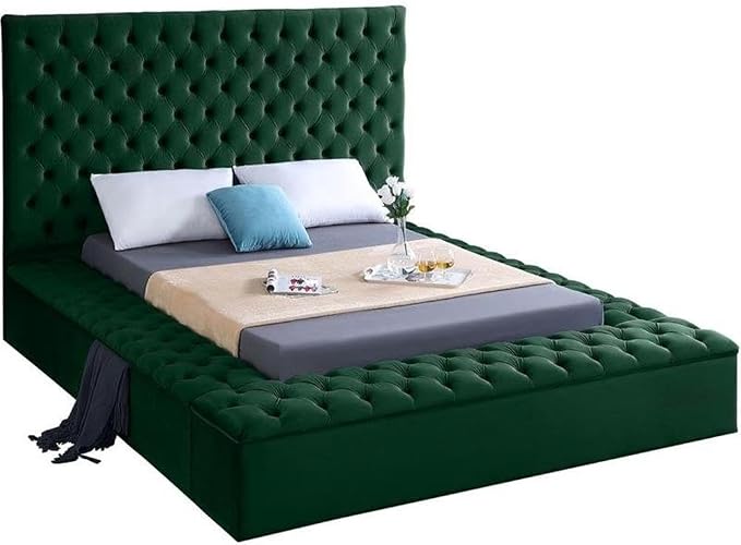 Meridian Furniture Bliss Collection Modern | Contemporary Velvet Upholstered Bed by MeridianFurniture