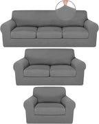 HunnmingRe Sofa Covers for 3 Cushion Couch Stretch Sofa and Loveseat Covers Set by HunnmingRe