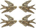 AMOIENSIS 4.75 Inch Vintage Swallow Bird Wall Sculpture Set of 4 by AMOIENSIS