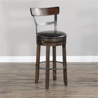 Pemberly Row Set of 3 Wood Bar Unit and 2 Swivel Barstool - Image 7