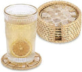 Coastal Coasters Set of 6, Boho Coaster Set with Holder, Fish Scale by Unknown