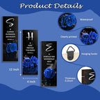 DONFENTHY 3 Pcs Blue Bedroom Decor Blue Rose Wooden Wall Decor Navy Bathroom Inspirational Farmhouse Office Signs With SHE Bible Words Decor For Women Bedroom Home(12x4Inch) - Image 4