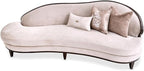 MICHAEL AMINI Camellia Field Asymmetrical Velvet Sofa in Porcini/Warm Pecan - Image 8