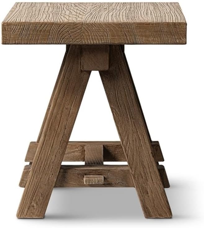 Pemberly Row 18 in Square Reclaimed Elm Side Table, Medium-Dark Brown Finish - Image 3