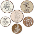 Barydat 6 Pcs Boho Wooden Plant Wall Art Decor,Vivid Round,8 Inch, 10 Inch by home