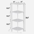 TUTOTAK Corner Shelf, 4-Tier Corner Bookshelf - Image 2