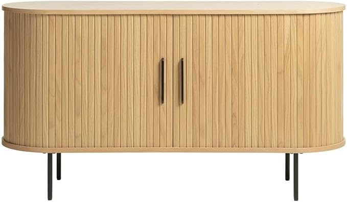 Unique Furniture Modern 2-Door Slideboad in Natural Oak - Image 4