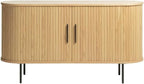 Unique Furniture Modern 2-Door Slideboad in Natural Oak - Image 4
