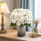 Kimura's Cabin 6pcs Artificial Hydrangea Flowers Fake Hydrangeas,White - Image 3