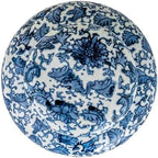 Creative Co-Op Medium Decorative Ceramic Ginger Jar with Lid, Blue and White Floral Pattern - Image 6