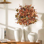 3PCS Fall Stems for Vases, Faux Eucalyptus Stems, Orange Brown - Image 6