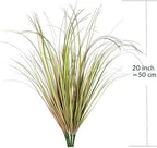 CATTREE Fake Plants Artificial Wheat Grass Outdoor Shrubs 8 Bundles, Faux Plastic Leaves Greenery Bushes for Garden Wedding Party DIY Decorations Indoor Office UV Resistant Glass Planter Filler Purple - Image 5