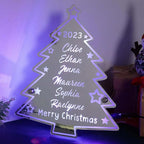 VEELU Personalized Custom Name Mirror LED Light Up, Christmas Tree Wall Decor - Image 2