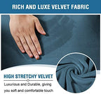 H.VERSAILTEX Velvet Stretch Recliner Couch Covers 4-Pieces Style Recliner Chair - Image 3