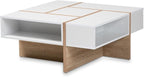 HomeStock White and Oak Coffee Table - Image 3