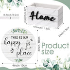Queekay House Warming Gifts New Home Farmhouse Coasters Set of 6, Sage - Image 2