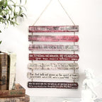 Yookeer 7 Tier Christian Wall Art Bible Verses Pink English Style - Image 4