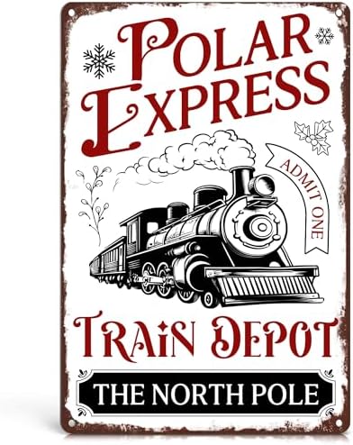 Polar Express Party Christmas Decorations Train Decor Sign by HomelyAccents