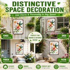 Hummingbird Wall Decor Metal Tin Sign Vintage Hummingbird Floral Wall Art Retro Metal Plaque Farmhouse Country Home Garden Decoration Print Poster Farmhouse Accent Home Decor 8x12 Inch - Image 5