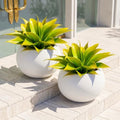 Artificial Agave 14.2In Fake Plant 2Pack, Yellow by ENALGRE