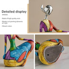 Octdays Art Female Sculpture Figurine, Colorful Yoga Statue for Home Decor - Image 5