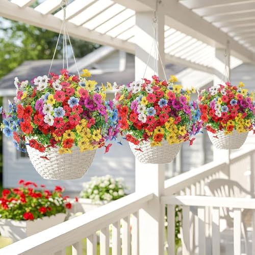 ATTGREAT Artificial Flowers for Outdoors UV Resistant Decor, 24 Bundles - Image 5