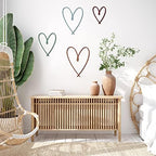 Pangda 4 Pieces Gold Metal Heart Wall Decor Ornaments, Multi Colors - Image 3