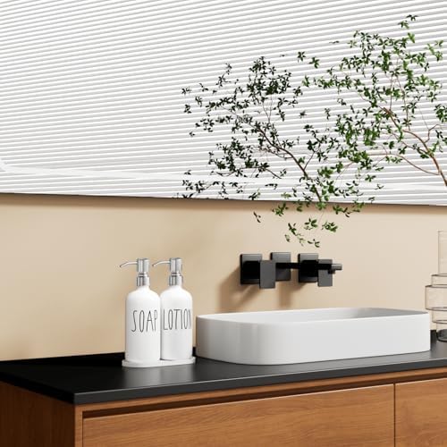MOMEEMO Hand Soap Dispenser for Bathroom, White & Silver - Image 3