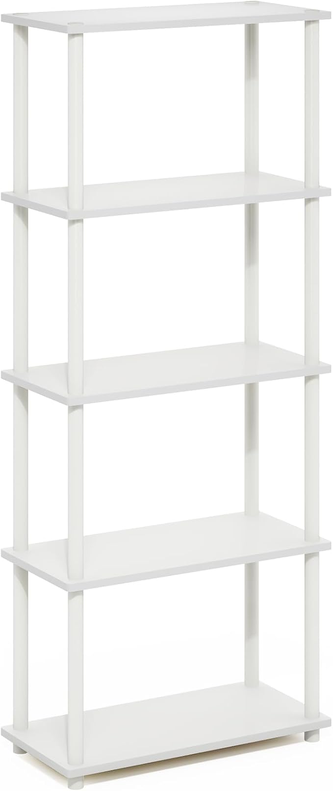 Furinno TURN-N-TUBE Storage Shelves, 5-Tier Book Shelf, Corner Shelf, Toolless - Image 5