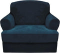 CUCRAF T Cushion Sofa Cover 2 Piece Armchair Slipcovers, Soft Thick Velvet by CUCRAF