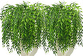 Artificial Weeping Willow, Plastic Plants Greenery Leaves Fake Hanging Vine Faux Ivy Garland UV Resistant for Home Indoor Outdoor Garden Door Wall Baskets Wedding Party Table Decor Decoration - 8 Pcs by CATTREE