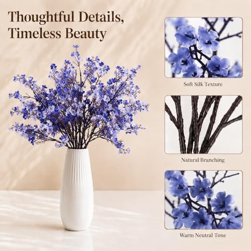 Mandy's 6 Bundles Artificial Shades of Blue Baby’s Breath Flowers - Image 4