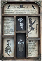 INSOVITA Rustic Edgar Allan Poe Poems Cabinet of Curiosities,Victorian Gothic Decor for Shelves, Small Wall Shelf, Halloween Decor, Floating Shelves, Vintage Wall Decor, Gift for Poetry/Goth Fans by Unknown