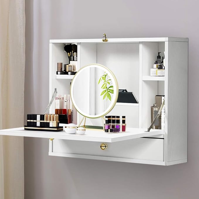 WATERJOY Small Wall Foldable Hideaway Storage Cabinets - Image 9