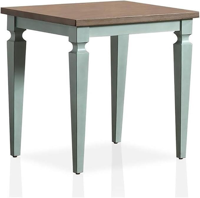 BOWERY HILL Transitional Wood 3-Piece Coffee Table Set, Antique Blue and Oak - Image 5