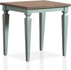 BOWERY HILL Transitional Wood 3-Piece Coffee Table Set, Antique Blue and Oak - Image 5