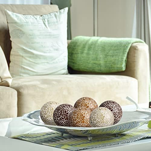 Vesici 6 Pcs Decorative Glass Balls Mosaic Orbs for Bowls,Classic Colors - Image 6