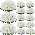 100Pcs White Roses Artificial Flowers, Realistic Silk Fake Roses Bouquet by Yastouay