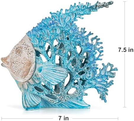 VVGIFTS Beach Coastal Coral Reef Angelfish Home Office Bathroom Decor Gift - Image 7