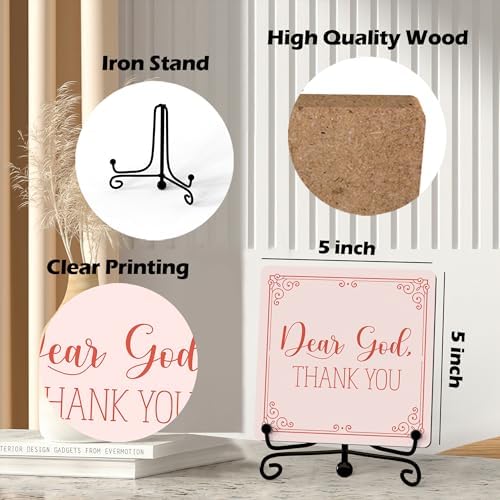 Home Decor, Farmhouse Shelf Decor For Living Room, Boho Aesthetic Table Decorations, Christian Gifts For Women Men, Entryway Tv Stand Fireplace Mantle Coffee Table Decoration (god-18) - Image 2