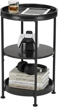 Dulcii Side Table, Round End Table by Zexvida