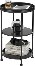 Dulcii Side Table, Round End Table by Zexvida