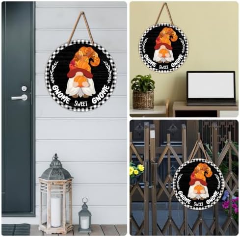 Interchangeable Gnome Welcome Sign Fall Halloween Decoration - Image 6