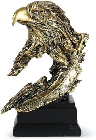 H&W Golden Bald Eagle Figurines - USA's National Emblem - Statue Decoration by HW