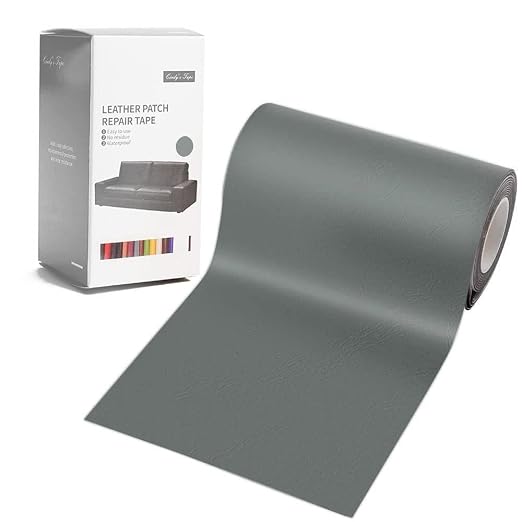 Leather Repair Patch Tape Dark Gray 3 x 60 inch Self Adhesive Leather Repair by Cindy%27s+Tape