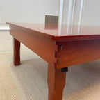Rectangle 90X75cm Korean Coffee Table Folding Leg Asian Antique Style Living - Image 8
