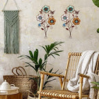 Moxweyeni Tricolor Flower Wall Decor 15 x 9.1 Inch, 2 Pieces - Image 5